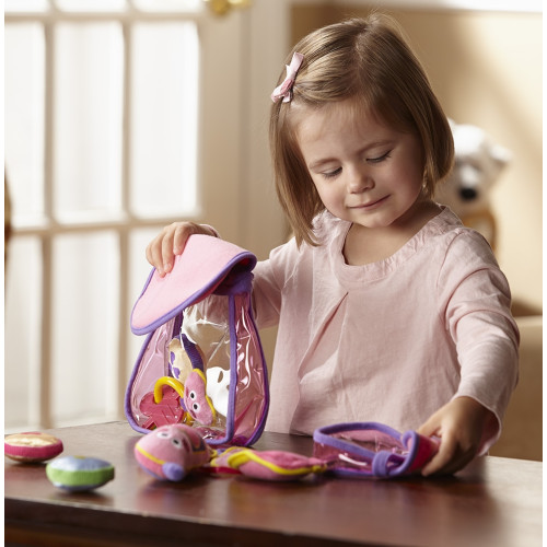 Melissa & Doug - Roze Pluche Handtas met Accessoires