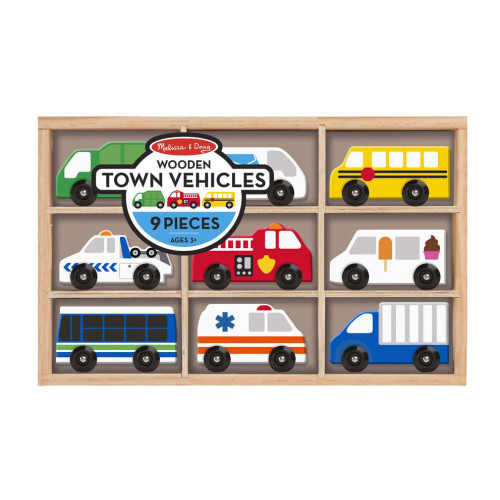 Melissa & Doug - Set Houten Stadsauto's