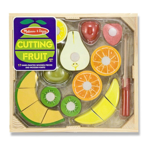 Melissa & Doug - Kratje met Houten Snijdbaar Fruit - verpakking