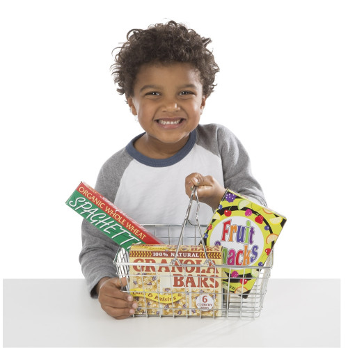 Melissa & Doug - Metalen Winkelmandje met Inhoud