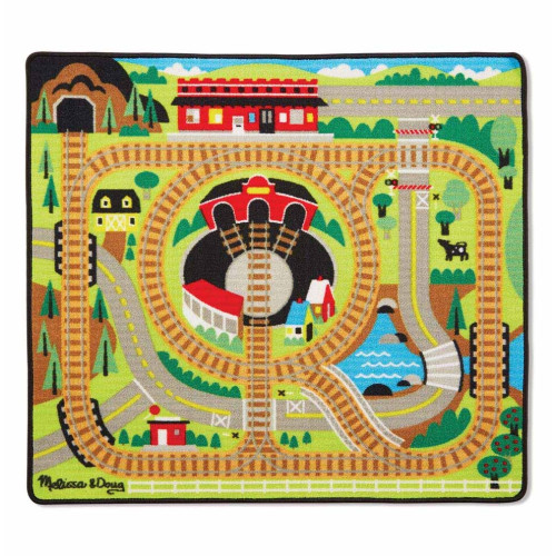 Melissa & Doug - Speelkleed Treinrails (incl treinen)