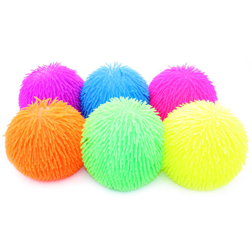 Fluffy bal 23 cm - Geel