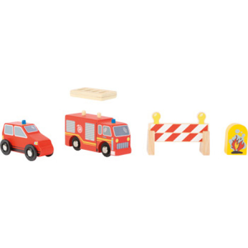 Houten Brandweer set 4-delig