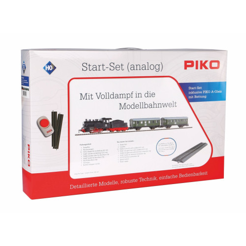 Piko H0 Startset - Stoomlocomotief met twee personenwagons - (57112) - verpakking