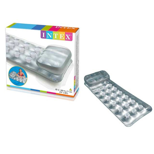 Intex zonneluchtbed 18-Pocket met hoofdkussen 188x71cm