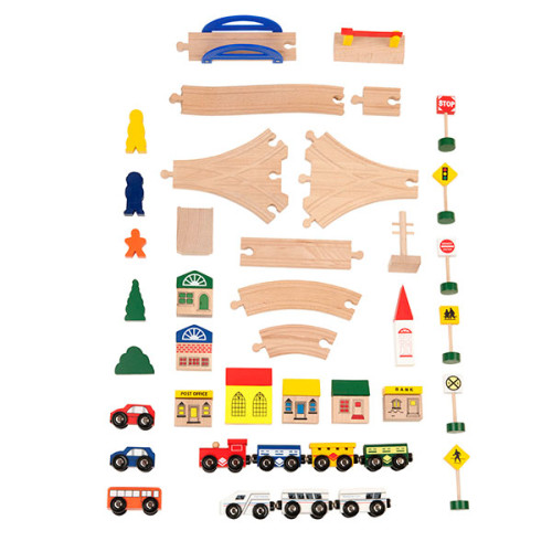Houten Treinset Deluxe 102-delig