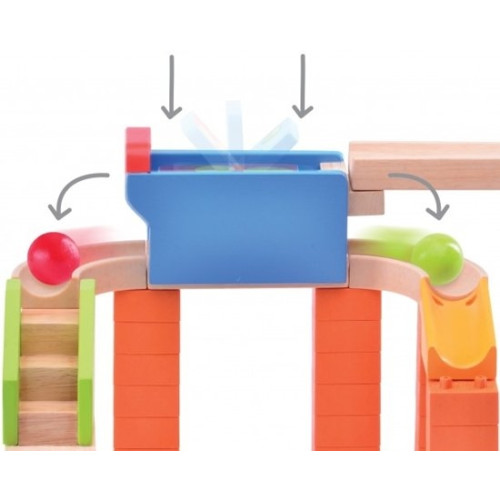 Wonderworld - Houten Knikkerbaan - 2 Ways Flipper