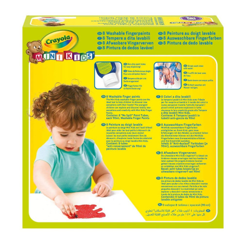 Crayola Mini Kids Afwasbare Vingerverf, 8st.