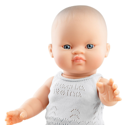 Paolo Reina - Aziatische Babypop Gordi Beltrán - Jongen met Ondergoed - 34cm