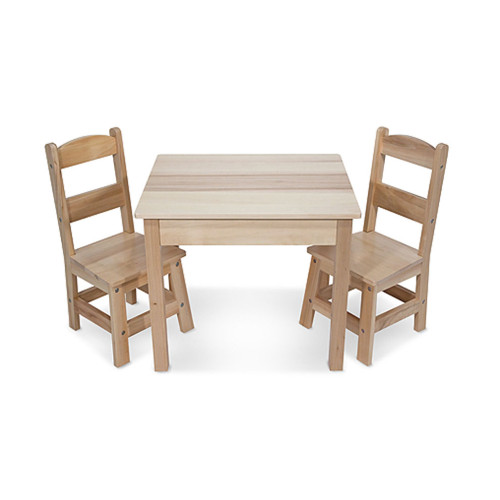 Melissa & Doug - Hardhouten Kindertafel met twee Stoeltjes