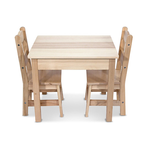 Melissa & Doug - Hardhouten Kindertafel met twee Stoeltjes