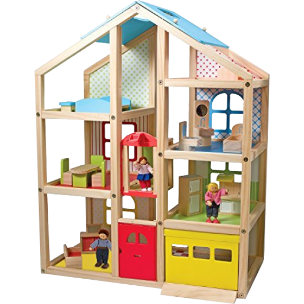 Melissa & Doug - Hoog houten poppenhuis