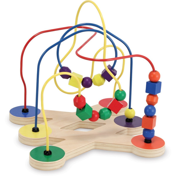 Melissa & Doug - Klassiek kralendoolhof - Houten leerspel