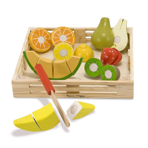 Melissa & Doug - Kratje met Houten Snijdbaar Fruit