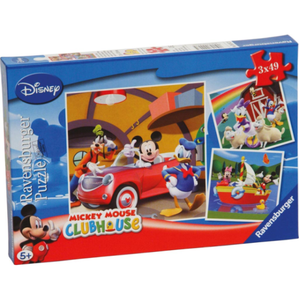 Ravensburger Kinderpuzzel - Iedereen houdt van Mickey (3x49)