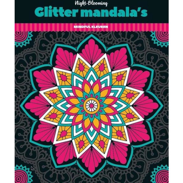 8712048326395 - Glitter kleurboek Mandala's - night blooming