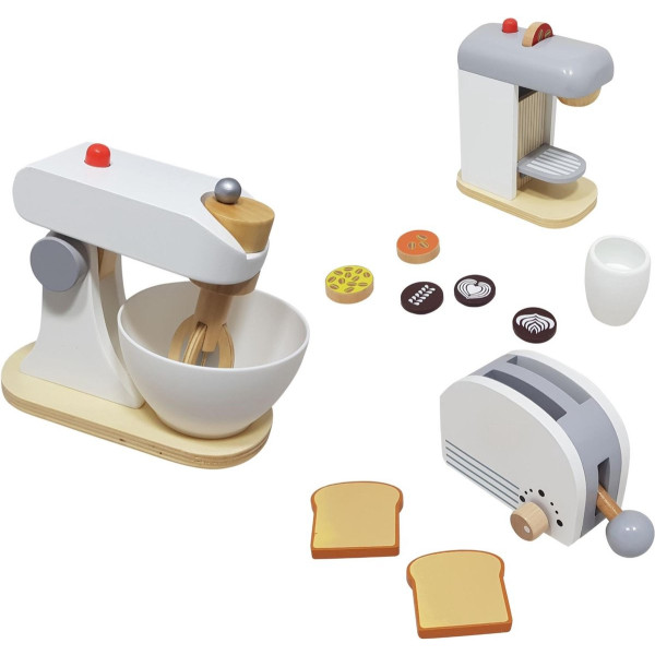 Playwood Keukenmachine set met broodrooster-Mixer en koffiezetapparaat