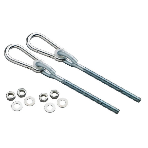 SwingKing Schommelhaak Model M12x140mm + Karabijnhaak (2 stuks)