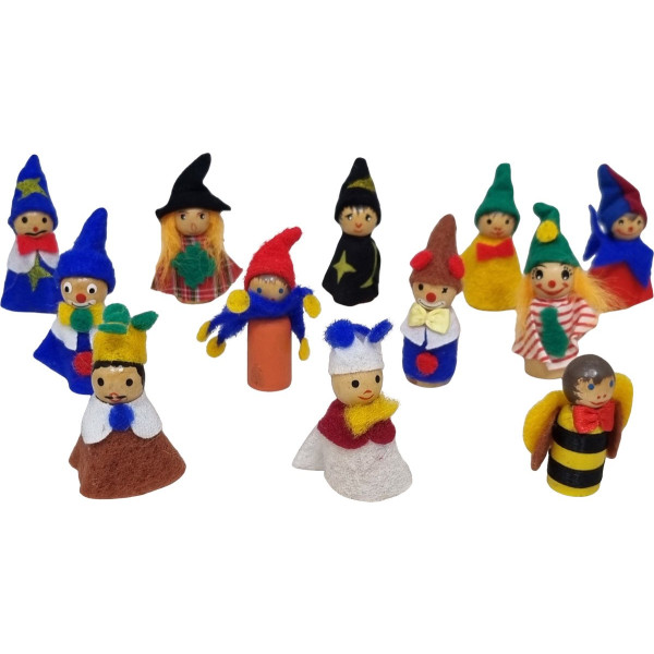 Gelukspoppetjes theater poppetjes 6.5 cm per 12 stuks