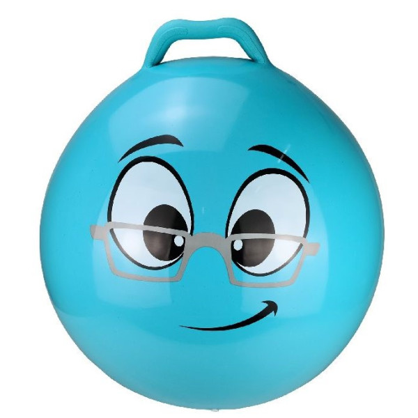 Skippybal smiley voor kinderen 65 cm groen