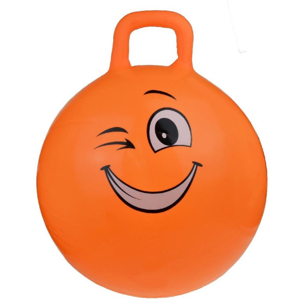 Skippybal smiley voor kinderen 65 cm groen