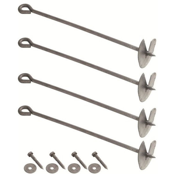 Grondanker Schroef 600 x Ø 100 mm - 4 stuks