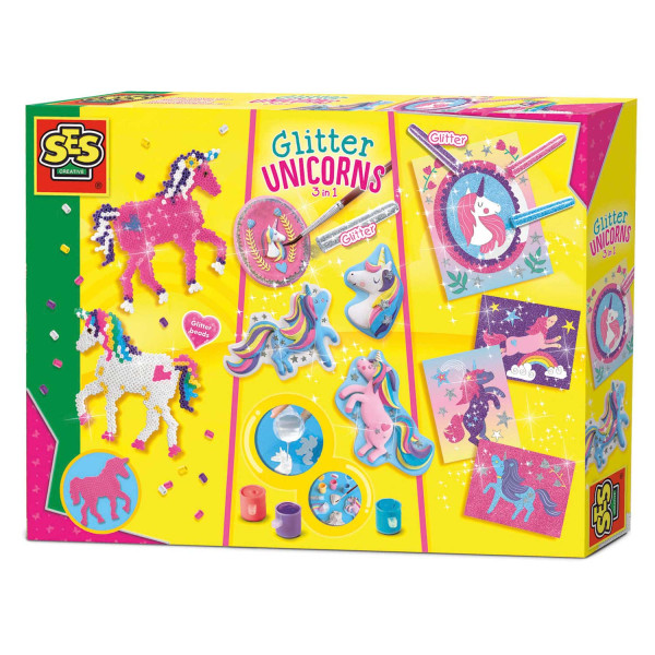 SES Glitter Eenhoorns Knutselset 3in1