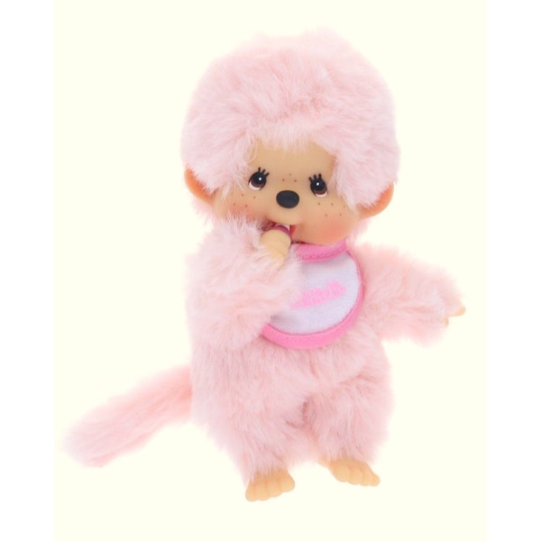 Monchhichi met slab 15 cm - pastel roze