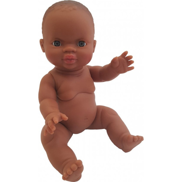 8431031340360 - Paola Reina - Babypop Gordi - meisje donker zonder kleren ( donker blauwe ogen) - 34cm