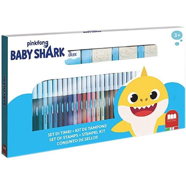 Baby Shark Kleurset Met Stempels 40 Dlg.