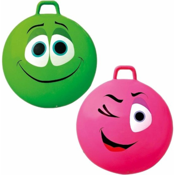 Skippybal smiley voor kinderen 65 cm geel