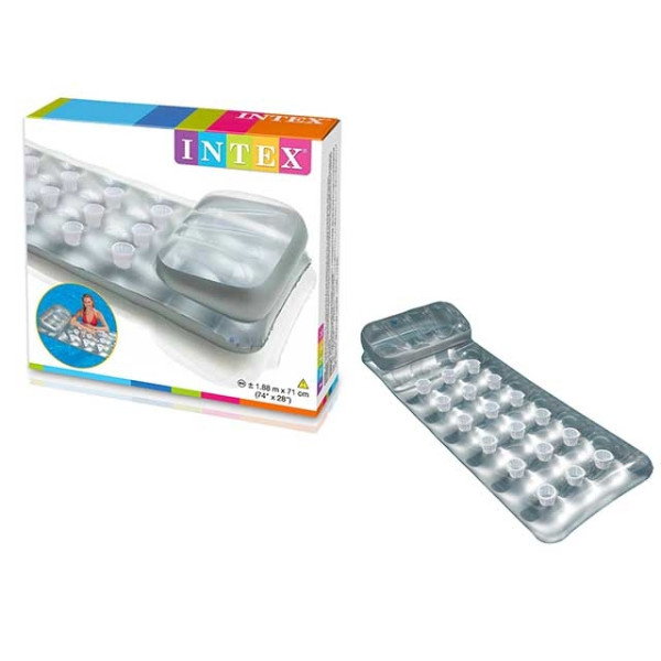 Intex zonneluchtbed 18-Pocket met hoofdkussen 188x71cm