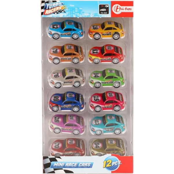 Turbo Racers - Set Rally Auto's pull-back (12st.)