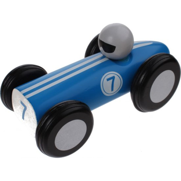 Jouéco Houten Raceauto 16 Cm Blauw