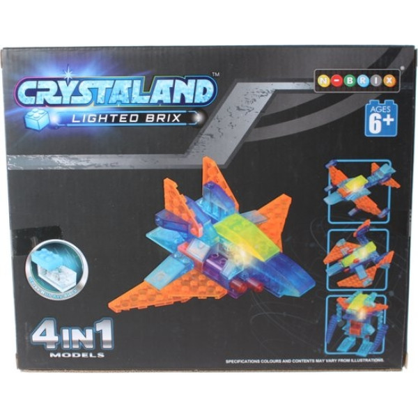 Crystaland bouwset met lichtgevend blokje - 61dlg