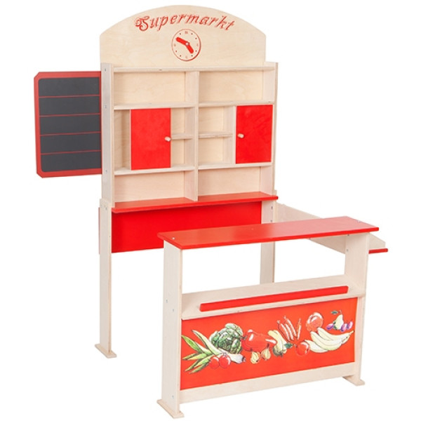 8719348002257 - Playwood - Houten winkel met krijtbord aan zijkant