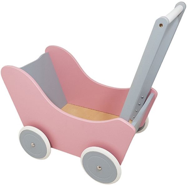 Houten Poppenwagen Rood