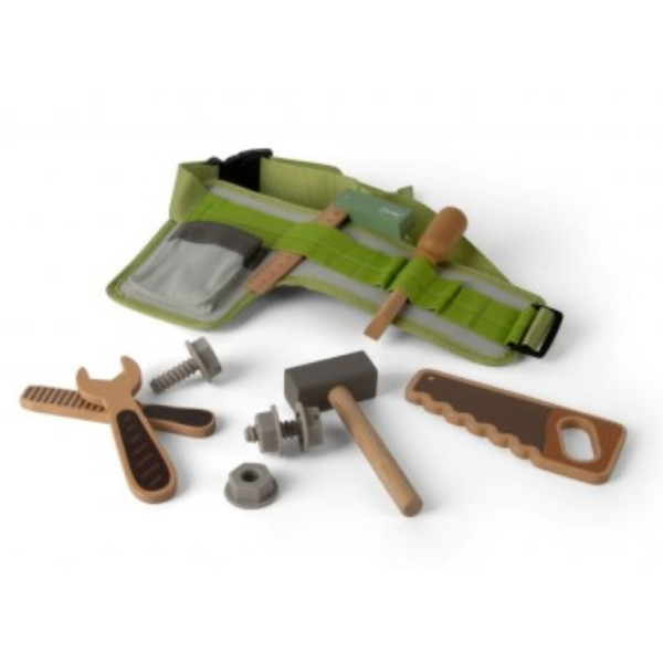 Dantoy - Gereeedschapsgordel met houten gereedschap 11-delig in doos