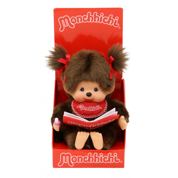 Monchichi Meisje 20cm met Boek