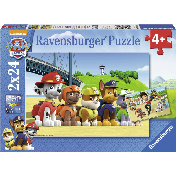 Ravenburger - Paw Patrol. Dappere honden (2x24) - Kinderpuzzel