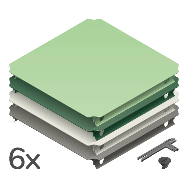 QUADRO - PANELEN SET L HOME - GROEN (6st.)