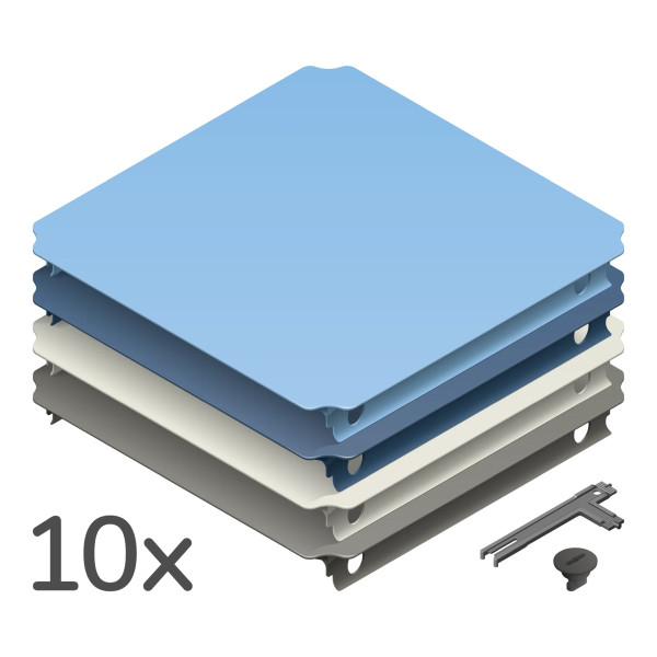 QUADRO - PANELEN SET XXL HOME - BLAUW (10st.)