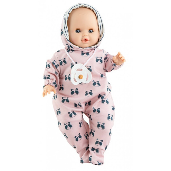 Paola Reina - Pop Sonia (roze/panda) met mechanisme (36cm)