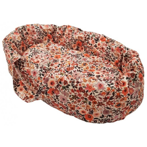 Hollie - Poppendraagmand Retro Flowers