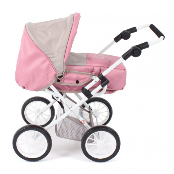 Bayer Chic - Poppenwagen Smarty (bloemen wit/roze)