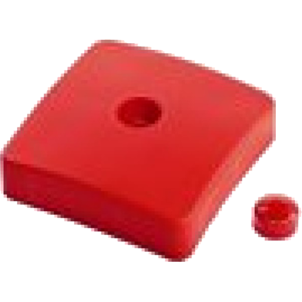 KBT - Paaldop Vierkant Rood 9x9cm 