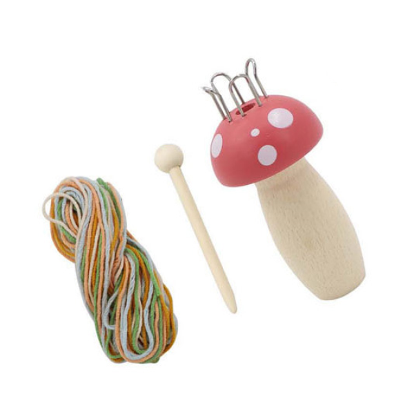 6096230395386 - Houten Breipaddenstoel Punniken - Rood