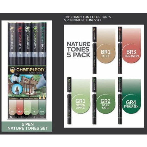 Chameleon - 5 Tones pen set - Nature