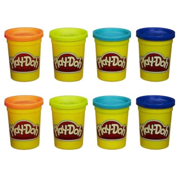 Play-Doh 8 potjes klei - 896 gram - blauw/oranje/aqua/geel