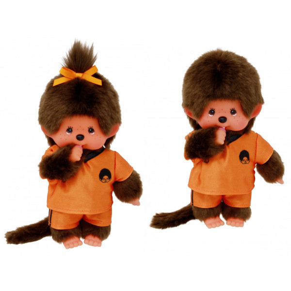 Monchhichi Set - Voetbal Jongen en Meisje (20cm)